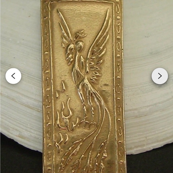 Gold Phoenix Pendant Necklace - Picture 4 of 8